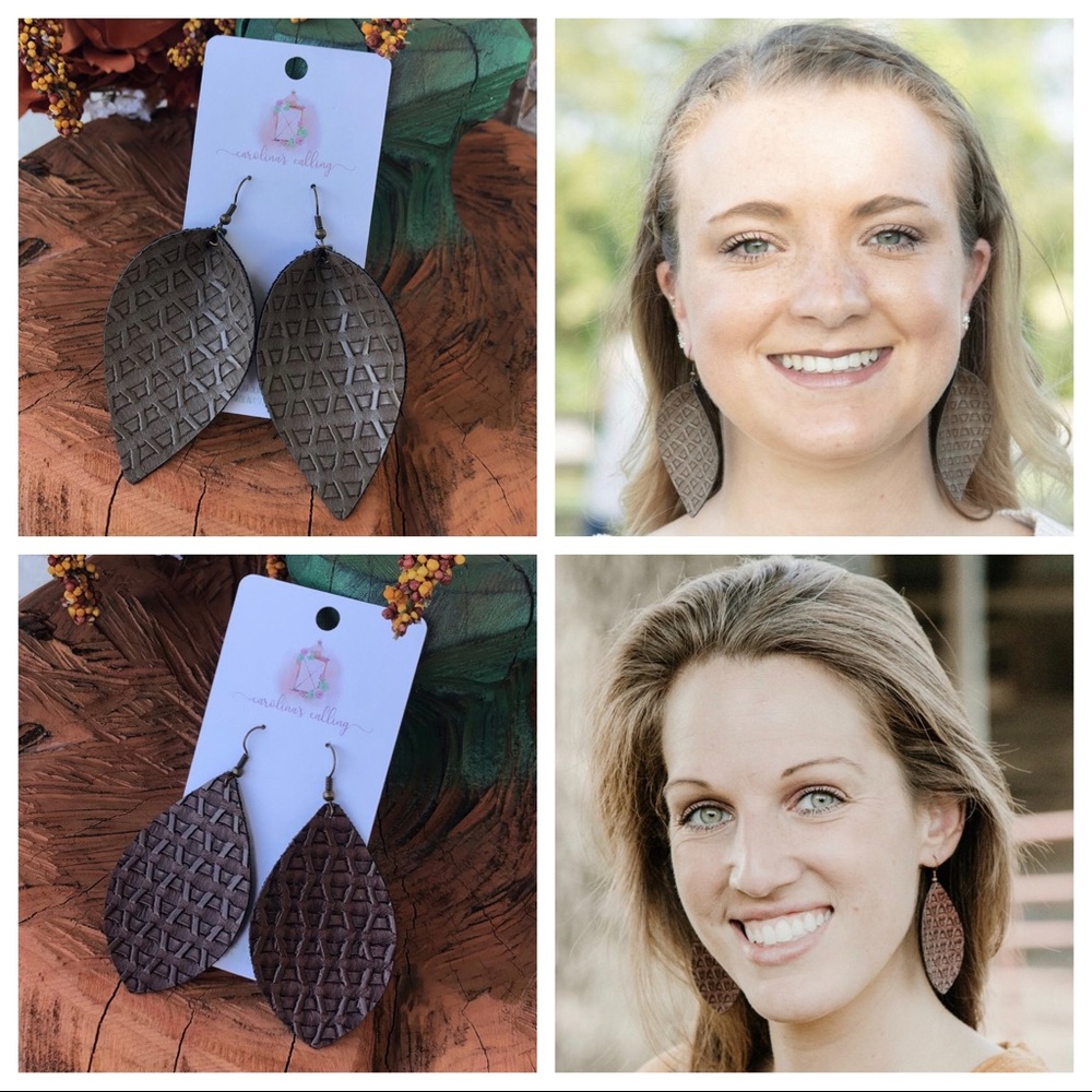 Vegan Leather Earrings